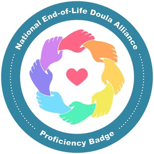 NEDA Proficiency Badge - National End-of-Life Doula Alliance certified proficient