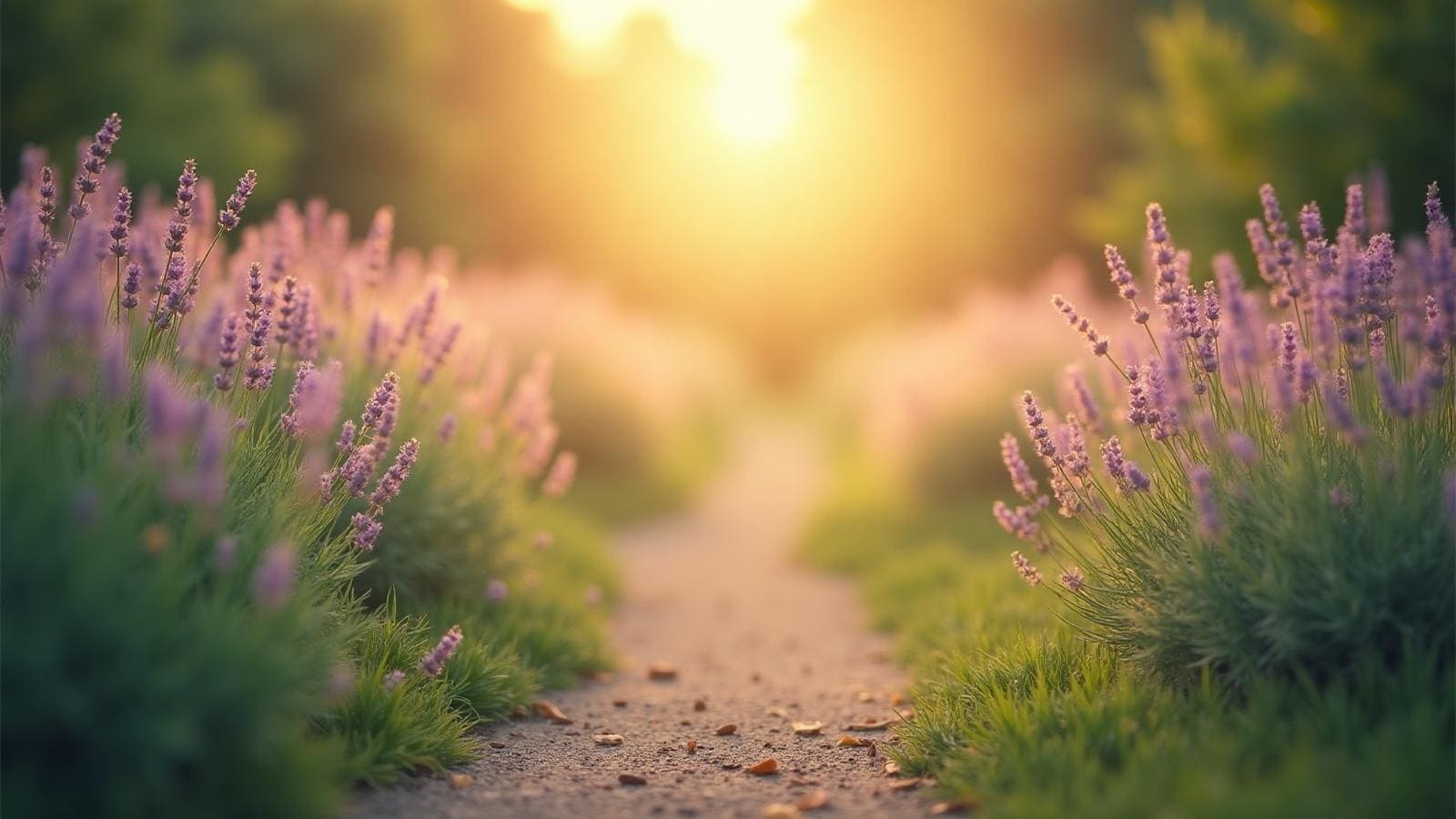 Serene lavender field at sunset representing peaceful end-of-life care in Northern Virginia